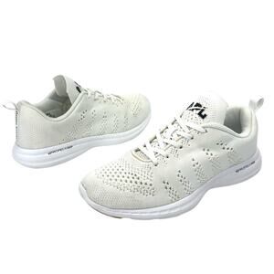 APL Techloom Pro Women Running Shoes Size 8.5 White Knit Breathable Laced Comfy